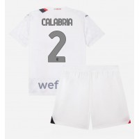 AC Milan Davide Calabria #2 Bortaställ Barn 2023-24 Korta ärmar (+ Korta byxor)